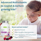 Igennus Methylated Kids Multivitamin Gummy, MTHFR, No Artificial Sweeteners or Flavors, Sugar Free, Age 4+, 90 Natural Berry Flavor Gummies from Fruit Powder, Non-GMO, Halal, Clean Label x6