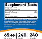 Nutricost Iron (As Ferrous Sulfate) 65mg, 240 Tablets - Non-GMO, Gluten Free