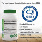 Health Thru Nutrition Ubiquinol 100mg 120 Softgels as Kaneka QH Reduced CoQ-10 | Stabilized - 3rd Party Tested | Enhanced Bioavailability | Cardiovascular & Mitochondria Function Support | Non-GMO