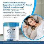 Sleep Lean Powder, Official SleepLean Health and Wellness Supplement Powder - Maximum Strength, All Natural Sleep Support for Calm and Relaxation, Premium SleepLean Support Reviews (2 Pack)
