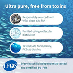 Igennus Ultra Pure Omega-3 EPA 500mg, Highly Concentrated IFOS Certified Wild Fish Oil, Advanced rTG Triglyceride Form, Non-GMO, 180 Small Softgels
