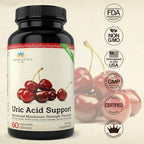 Uric Acid Support Formula | Advanced Uric Acid Cleanse & Kidney Support Supplement - Includes Tart Cherry Concentrate, Celery Seed Extract + 12 More High Potency Ingredients, 60 Veggie Capsules