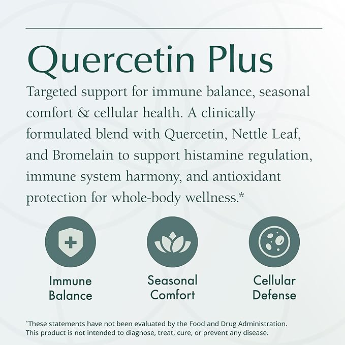 Natura Health Products Quercetin Plus Supplement - Modulates Healthy Immune and histamine Response - Featuring Bromelain, Vitamin C, Nettle Leaf & Quercetin (90 Capsules)