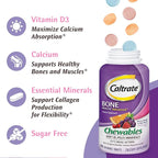 Caltrate Chewables 600 +D3 Plus Minerals Calcium and Vitamin D, Sugar Free, Cherry, Orange and Fruit Punch, 60 Count