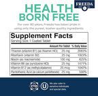 Freeda Vitamin B Complex No Folic No PABA - Super B Complex Kosher Vitamin Supplement with Vitamin B1 Vitamin B2 Vitamin B3 Vitamin B5 Vitamin B6 Vitamin B12 - Vit B Complex B for Women & Men (250 Ct)