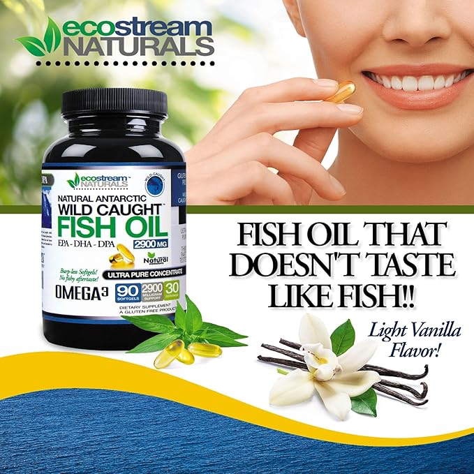 Wild Caught Omega 3 Fish Oil DPA-EPA-DHA Supplement 2,900 Milligrams - Now with Even More DPA-EPA-DHA