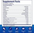 Plant Based Multi Digestive Enzymes Supplement - Clinically Formulated Digestion Supplement with Soothing Herbs and Enzymes for Women and Men for Protein Carb & Fat Digestive Complete (90ct)