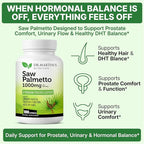 USA Grown Saw Palmetto | 180 Capsules Prostate Health Supplement | Hair Growth for Men & Women | Support to Help Maintain Normal Urination Frequency & Natural DHT Blocker to Help Prevent Hair Loss