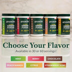 Greens First Original Greens Powder - 49 Superfoods - Organic Fruits & Veggies - Prebiotics, Probiotics & Digestive Enzymes - Antioxidant - Dairy Free/Vegan/Non-GMO (Strawberry Kiwi, 30 Servings)