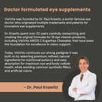 VisiVite AREDS 2 Sugar-Free Eye Vitamins - Alternative to Lutein Gummies for Eyes - Lutein for Eye Health - Premium Sugar-Free Eye Vitamins - Eye Care Supplements for Adults (Chewable Tablets)