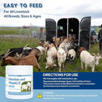 Selenium & Vitamin E Powder for Goat, Selenium Supplement for Goats, Immune System, Muscle Support & Relieve Stress Response, Selenium, Vitamin E Supplements, Goat Minerals, Suitable for All Livestock