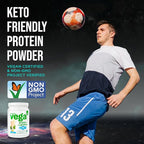 Vega Premium Protein + Supergreens, Vanilla – 20g Vegan Protein, Dairy & Gluten Free, 19.2 oz (18 Servings)