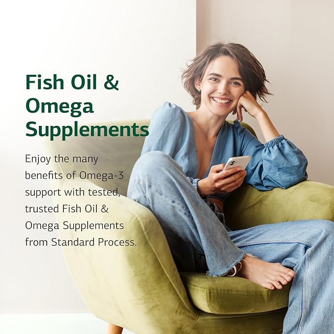 Standard Process Cod Liver Oil - Aids Healthy Skin & Eyes with Omega-3 Fatty Acids & Vitamins A and D - Bone & Tooth Health Support - Gluten-Free, Non-Dairy & Non-Soy - 180 Softgels (60 Servings)