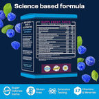 KEY NUTRIENTS Electrolytes Powder Packets 20 Pack - No Sugar, Delicious Blue Raspberry, Hydration Packets with Electrolyte Powder for Refreshing Electrolyte Drink Mix Packets - Zero Calories