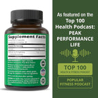 Peak Performance Advanced HMB Supplement for Men & Women - Calcium Beta-Hydroxy Beta-Methylbutyrate Capsules - Supplements for Strength, Recovery, & Lean Muscle - 1000mg of Pure HMB Per Serving
