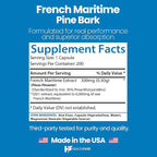 Healthfare Pine Bark Extract 6000mg French Maritime | 200 Vegan Capsules | Standardized 95% OPC Proanthocyanidins | Antioxidant Herbal Supplement | Non-GMO, Gluten-Free | Made in USA