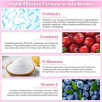 KFG Women's Probiotic Powder, with 100 Billion CFUs, 20 Strains, 3Organic Prebiotics, Cranberry, Digestive Enzymes & D-Mannose, for Boost Immune, Digestive, Gut, Vaginal & Urinary Health, 40 Packets