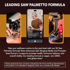 Saw Palmetto Supplement with Stinging Nettle and Pumpkin Seed Extract - Advanced 3X Formula - DHT Blocker Urinary Health and Prostate Support for Mens Health - Vegan, Non-GMO Capsules - 2 Month Supply