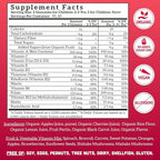 Llama Naturals Kids Multivitamin Gummies | Real Fruit, No Added Sugar Cane | Organic Vegan Toddler Whole Food Vitamins | Vitamin D, C & Beta Carotene Gummy Supplement | Cherry 180 Ct (2-3 Months)