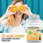 Liposomal Vitamin C 1400mg Per Serving - High Absorption Ascorbic Acid, Lypo-Spheric Vitamin C Complex Immune Support Supplement w/Powerful Antioxidants and Collagen Booster, (180 Veggie Caps 2 Pack)