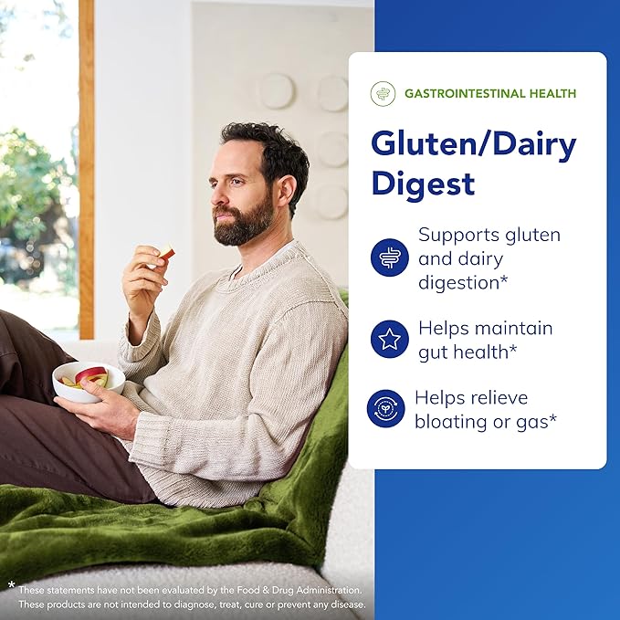 Pure Encapsulations Gluten/Dairy Digest | Unique Mix of Enzymes to Support Healthy Gluten and Dairy Digestion* | 120 Capsules