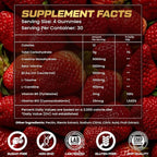 KUKALY Creatine Monohydrate Gummies for Men & Women, 9000MG Creatine Gummies Sugar Free with L-Taurine, BCAA 2:1, B12 B6 for Boost Strength, Focus & Endurance, Vegan, Non-GMO, Strawberry 120*2 Bottle