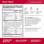 Optimum Nutrition Amino Energy Powder Plus Focus, with BCAA, Electrolytes, and Caffeine, Fruit Punch, 65 Servings (Packaging May Vary)