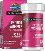 Garden of Life Dr Formulated Once Daily 3-in-1 Complete Prebiotics, Postbiotics & Probiotics for Women, PRE + PRO + POSTBIOTIC Supplement for Women’s Digestive, Immune & Vaginal Health, 30 Day Supply