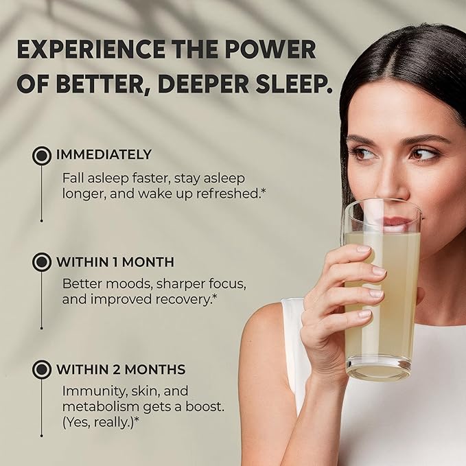 DREAM Sleep Aid Powder | Magnesium L-Threonate, Apigenin & Theanine | 2400mg 7-Ingredient Non-Habit Forming and Natural Sleep Aids for Adults | Deep Sleep Super Calm & Stress Relief