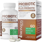Bronson Probiotic 50 Billion CFU + Prebiotic with Apple Polyphenols & Pineapple Fruit Extract for Women & Men Non-GMO, 60 Vegetarian Capsules