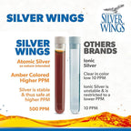Natural Path Silver Wings Colloidal Silver - Extra Strength Liquid Immune Support Supplement - - 500ppm (2500mcg) - 2oz Dropper