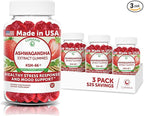 Lunakai USA Made KSM-66 Ashwagandha Gummies for Women & Men – Daily Vegan Supplement for Stress, Mood & Sleep Support – 3 Pack
