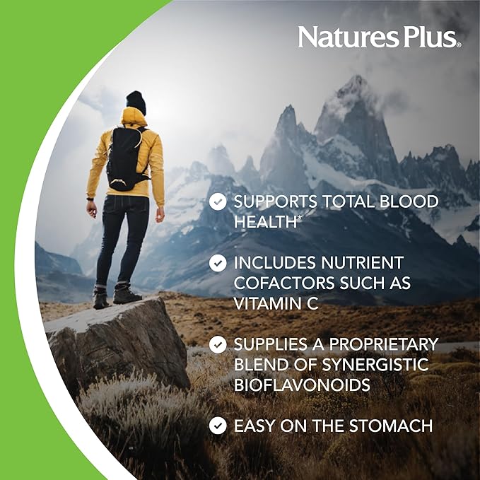 NaturesPlus Hema-Plex Iron - 60 Fast-Acting Softgels - 85 mg Iron + Vitamin C & Bioflavonoids for Healthy Red Blood Cells - Gluten Free - 20 Servings