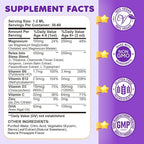 2 Pack Magnesium Glycinate Liquid for Kids - Magnesium Bisglycinate Drops with L-Theanine, Chamomile & Vitamin B6, B12, C, D3 for Sleep, Relaxation, Immune Support, Calm & Focus - 4 Fl Oz, Pineapple