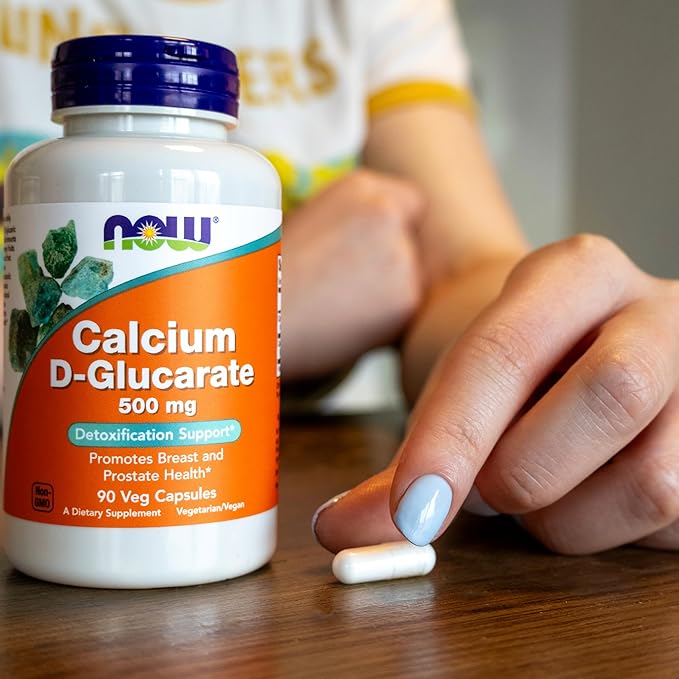 NOW Foods Supplements, Calcium D-Glucarate 500 mg, Detoxification Support*, 90 Veg Capsules