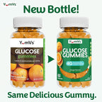 YUM-V'S Glucose Gummies – Fast Acting Glucose Chewable Gummies – Great Tasting – Gluten Free, Vegan, Non-GMO – Orange Natural Flavor – 60 Chewable Gummy for Adults & Kids