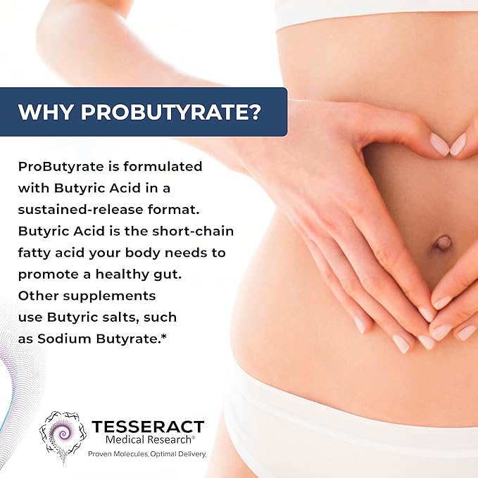 Tesseract Medical Research ProButyrate Gut Health Supplement, Butyric Acid Complex & TetraCumin SR Joint Support Supplement, Sustained Release