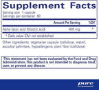 Pure Encapsulations Alpha Lipoic Acid 400 mg | ALA Supplement for Liver Support, Antioxidants, Nerve and Cardiovascular Health, Free Radicals, and Carbohydrate Support* | 60 Capsules