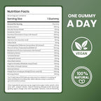 Cured 20-in-1 Superfood Multivitamin for Men & Women with Super Greens & Veggies | Vitamins/Gummy Supplement to Support Energy & Gut Health for Women & Men | 100% Vegan & All-Natural | 30 Day Supply