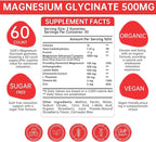 Magnesium Glycinate Gummies 500mg – Sugar Free Magnesium Gummies with L-Theanine - Sleep, Calm, Stress Relief for Adults & Kids 4+, Vegan, No Melatonin (Strawberry Flavor, 120 Count)