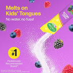 Culturelle® Kids Complete Probiotics Fast Melts Mixed Berry Flavor 30 Count Sugar Free‡ Prebiotic + Probiotic Powder for Digestive and Immune Health, Supports Daily Regularity *