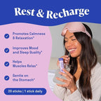 Magnesium Glycinate Powder + L-Theanine | 300 mg High Absorption Chelated Magnesium Powder for Sleep - Mixed Berry Flavor, No Sugar, Support Restful Sleep & Relaxation