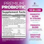 Probiotics for Digestive Gut Health - 50 Billion CFU Per Capsule, 10 Premium Strains & Prebiotics - Best Probiotics for Women & Men, Occasional Constipation, Gas, Immune Health Support - 60 Capsules