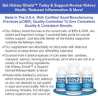 Kidney Shield Omega 3 Fish Oil Supplements - DHA EPA Omega 3 Supplement for Women & Men Kidney Health - Omega3 to Support Normal Kidneys Function & Cleanse, Detox & Repair - 120 Lemon Softgels