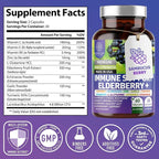 2-Pack N1N Premium 10-in-1 Immune Support Supplement [10 Potent Ingredients] with Elderberry, Vitamin C, Zinc, Echinacea, Turmeric Curcumin, Garlic and Probiotics for Adults, 120 Veg Caps