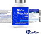 CanPrev Magnesium BisGlycinate Gentle 200mg, 240 v-Caps 240-Day Supply - Pure Elemental Magnesium Supplement, Supports Bone and Muscle Function, Gentle on Stomach, Perfect for Daily Magnesium Needs