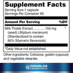 Douglas Laboratories Silymarin/Milk Thistle Capsules | 150 mg. of Milk Thistle Extract | 90 Capsules