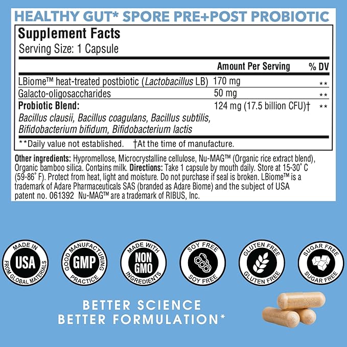 StellaLife Probiotics Oral & Gut Prebiotics Post Probiotics Kit: 44.5B CFU, 11 Oral & 6 Gut Spore strains for Digestive & Dental Health, Bad Breath Treatment, Tongue Hygiene, Strawberry Flavor, 30-day