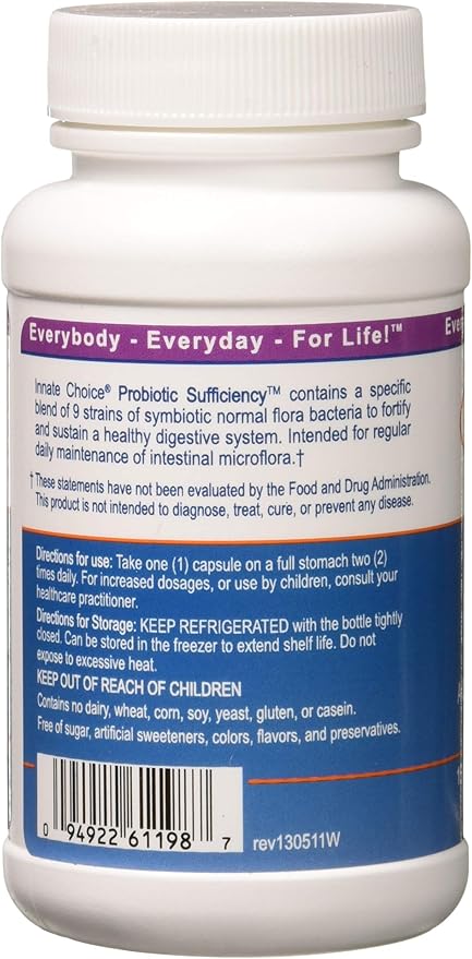 Innate Choice Probiotic Sufficiency, 60 vegetarian capsules
