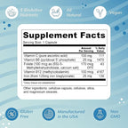 Blood Booster Iron Supplement for Energy and Fatigue - Gentle, Non-constipating Iron, Methylfolate and Other coenzyme B Vitamins (180 caps - Vegan, Gluten Free, Non-GMO)